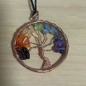 Multicolor Tree of Life Pendant Necklace